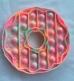 Colour Swirl round donut shaped popit sensory fidget toy peach delight