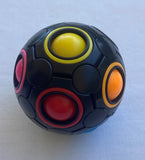 Puzzle Fidget Spinner Ball move the small balls around sensory toy black
