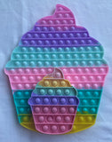 Jumbo popit cupcake with normal sized cupcake popit sensory fidget toy