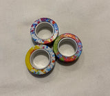 Magnetic Roller Rings 3 pieces fidget toy splatter