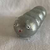 Silver squidgy disco caterpillar. Sensory fidget toys