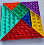 Tangram Popit soft sensory fidget toy create more shapes press dimples bubble pop