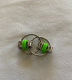 bicycle chains fidgets - pocket sized silent fidget toy flippy chains green