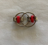 bicycle chains fidgets - pocket sized silent fidget toy flippy chains red