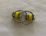 bicycle chains fidgets - pocket sized silent fidget toy flippy chains yellow