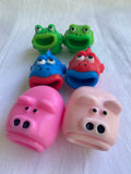 Pop Tongue Animals fidget sensory toy frog fish pig