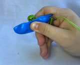 Pea Popper Key Chain fidget sensory toy blue