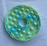 Colour Swirl round donut shaped popit sensory fidget toy mint surprise
