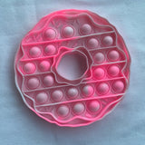 Colour Swirl round donut shaped popit sensory fidget toy strawbery dream
