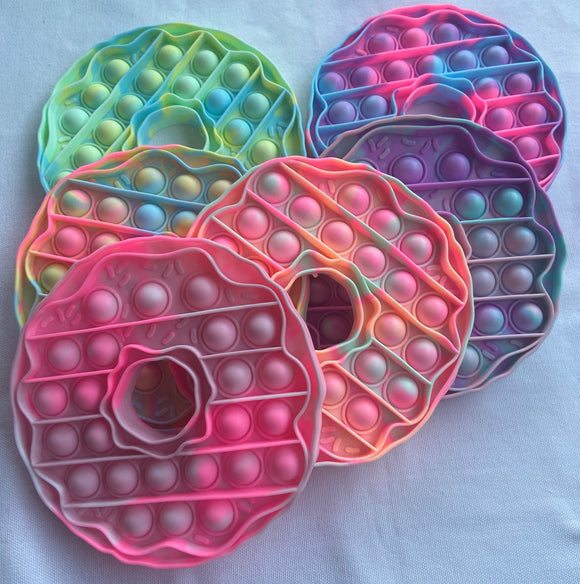 Colour Swirl round donut shaped popit sensory fidget toy