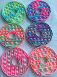 Colour Swirl round donut shaped popit sensory fidget toy