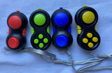 Fidget controller pad cube with bag attachment toy
