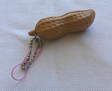 Peanut keychain with 2 cute peanuts inside squeeze to make them pop out attach to your bag sensory fidget toy