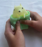 Squeeze stump to pop out the squirrel soft sensory fidget toy
