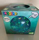 Smoosho's jumbo crystal ball sensory fidget toy blue