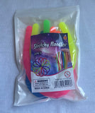 Set of 5 stretchy noodles packet rainbow sensory fidget toy