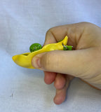 Pea Popper Key Chain fidget sensory toy yellow