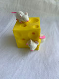 Soft Squishy stretchy sensory fidget toy mouse in cheese